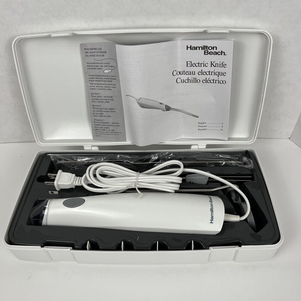 Hamilton Beach Electric Knife Set Carving Kit and Hard Case 74375Z